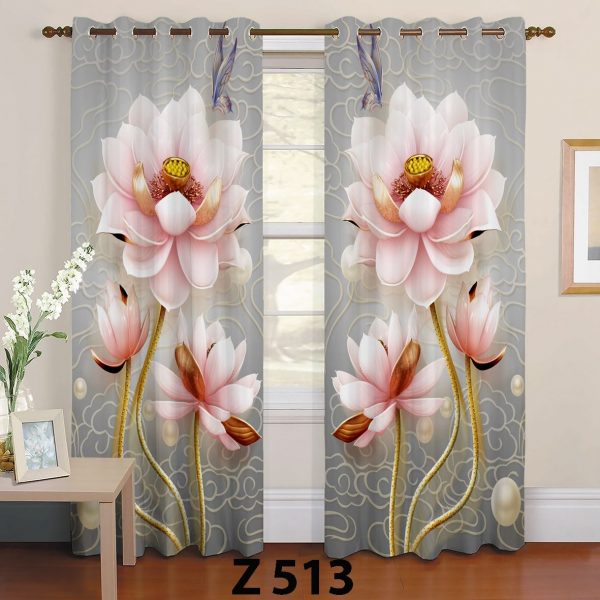 پرده چاپی طرح گل Z513