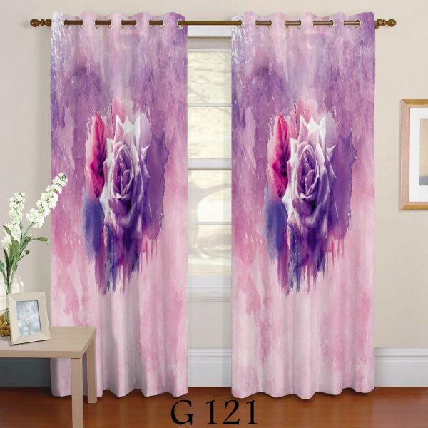 پرده چاپی طرح گل G121