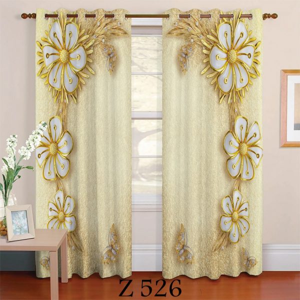 پرده چاپی طرح گل Z526
