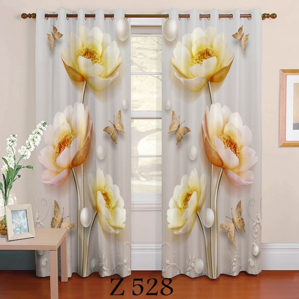 پرده چاپی طرح گل Z528