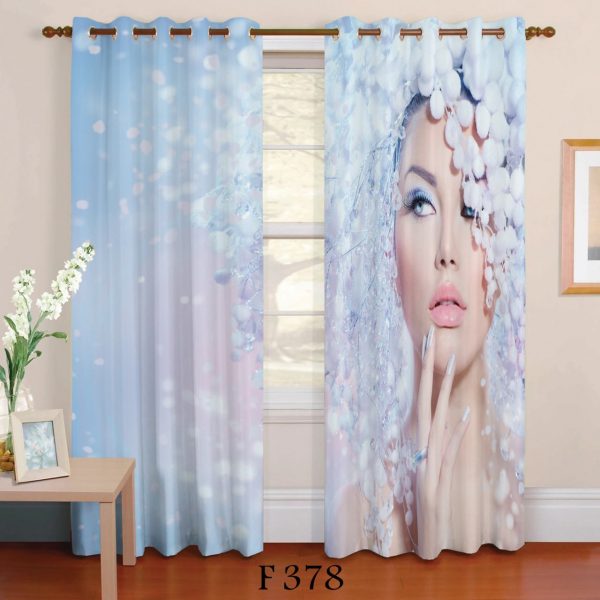 پرده چاپی طرح دختر F378