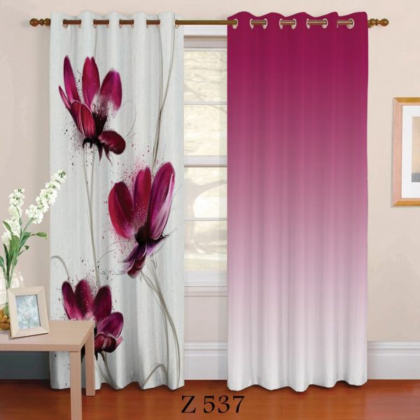 پرده چاپی طرح گل Z537