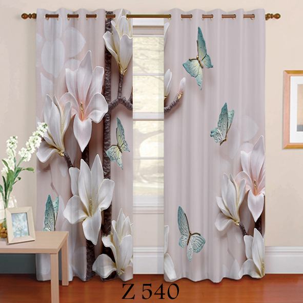 پرده چاپی طرح گل Z540