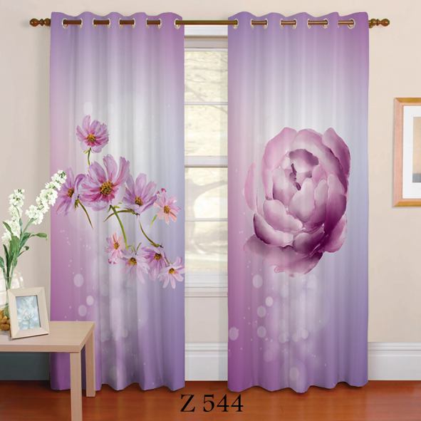 پرده چاپی طرح گل Z544