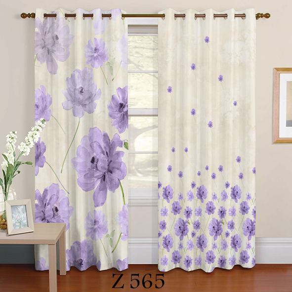 پرده چاپی طرح گل Z565