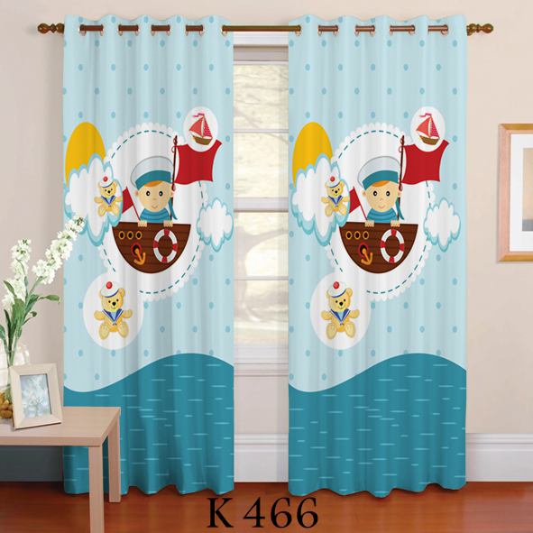 پرده چاپی طرح پسر و دریا K466