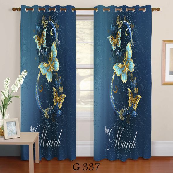 پرده چاپی طرح پروانه G337