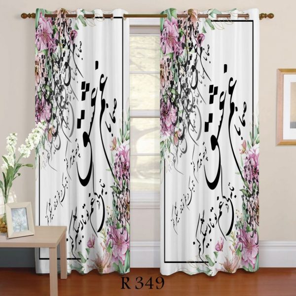 پرده چاپی طرح گل R349