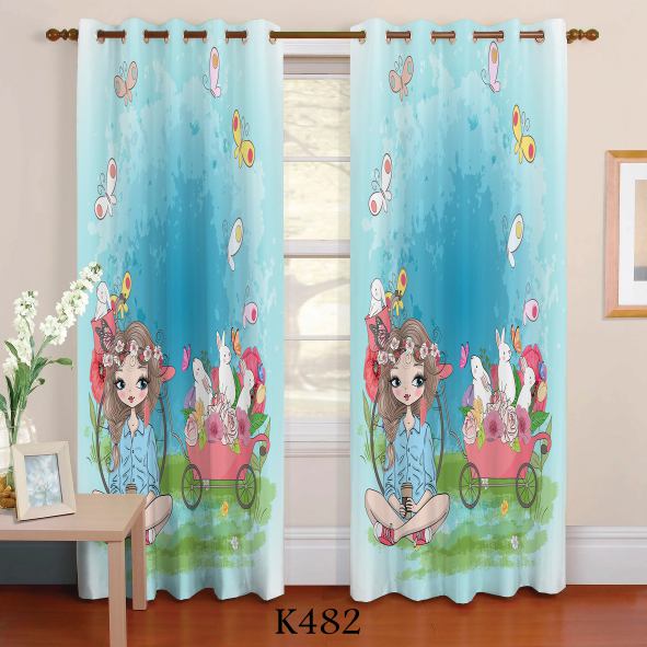 پرده چاپی طرح دختر K482