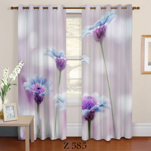 پرده چاپی طرح گل Z585