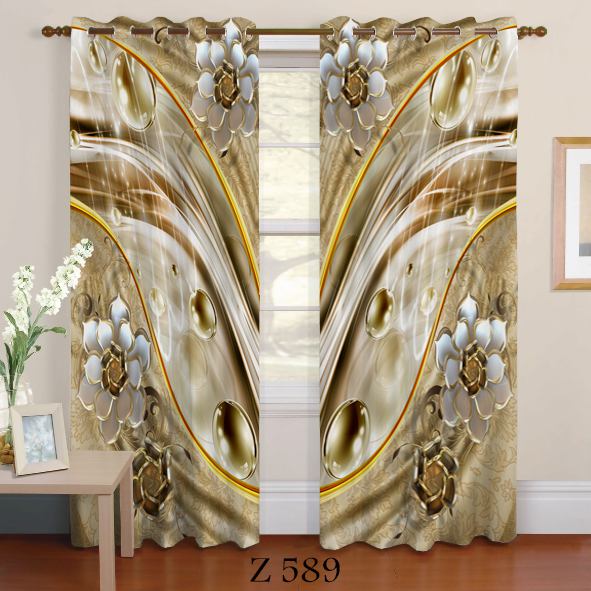 پرده چاپی طرح گل Z589