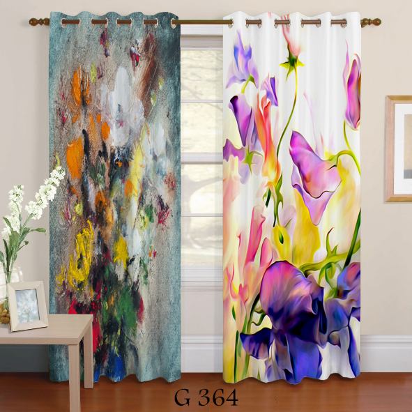 پرده چاپی طرح گل G364