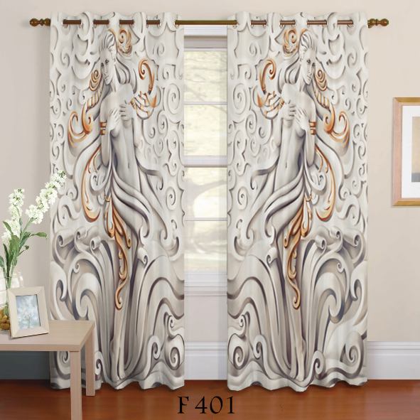 پرده چاپی طرح دختر F401