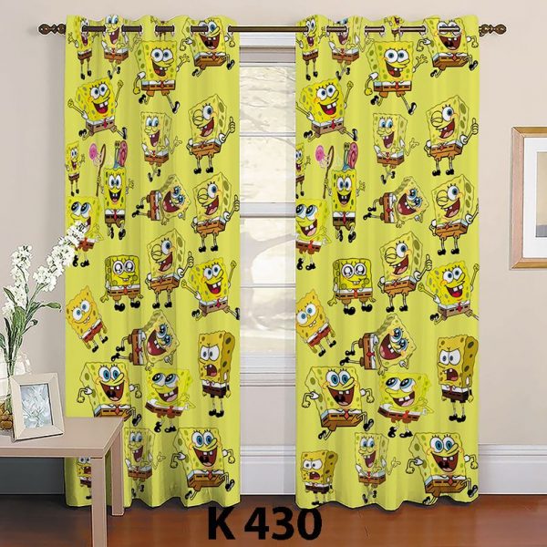 پرده چاپی طرح باب اسفنجی K430
