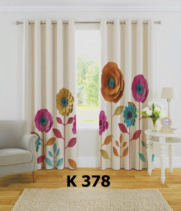 پرده چاپی طرح گل K378