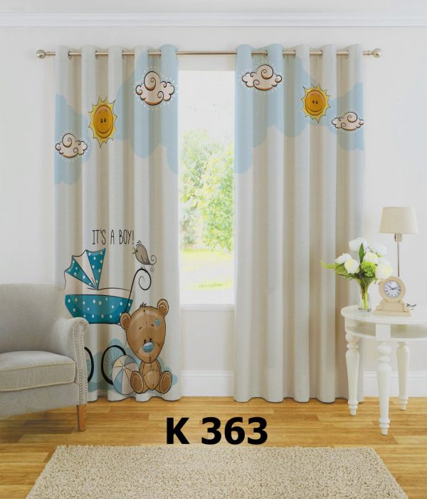 پرده چاپی طرح خرس K363