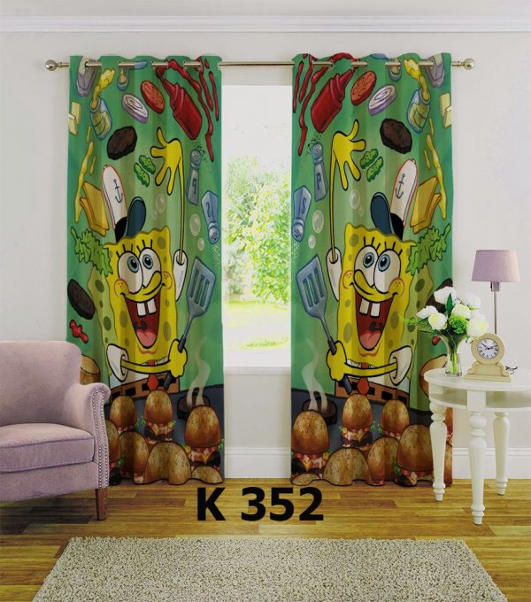 پرده چاپی طرح باب اسفنجی K352
