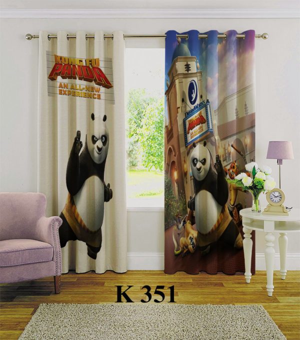 پرده چاپی طرح پاندای کونگ فو کار K351
