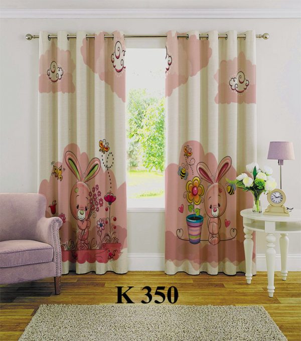 پرده چاپی طرح خرگوش K350