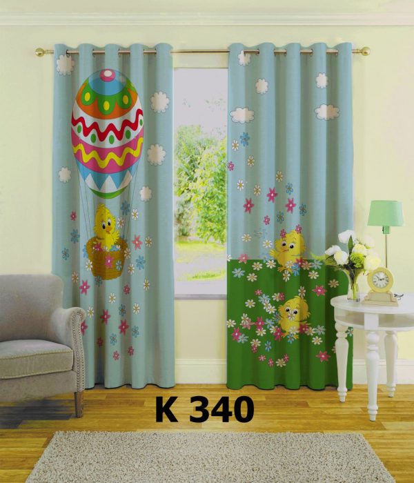 پرده چاپی طرح جوجه K340