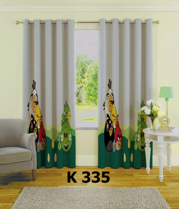 پرده چاپی طرح انگری بردز K335