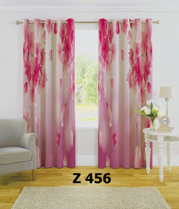پرده چاپی طرح گل Z456