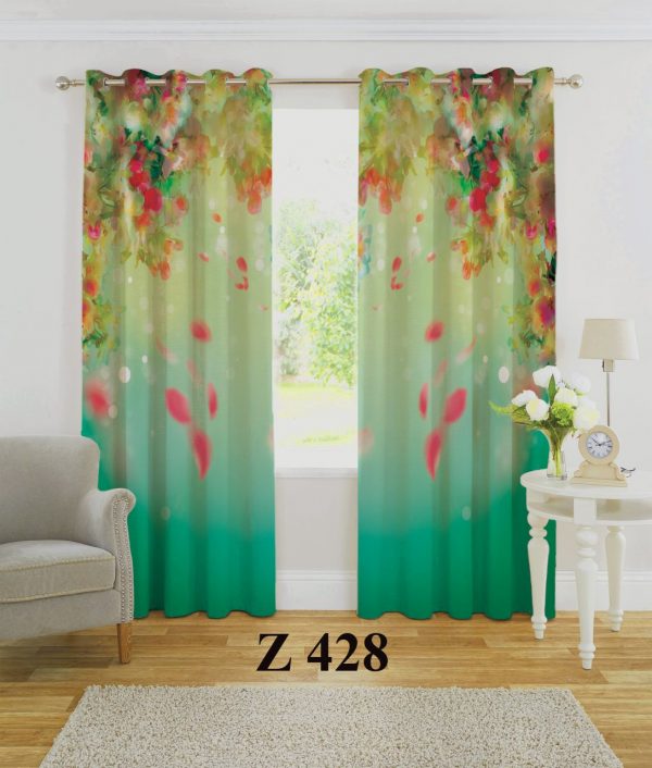 پرده چاپی طرح گل Z428