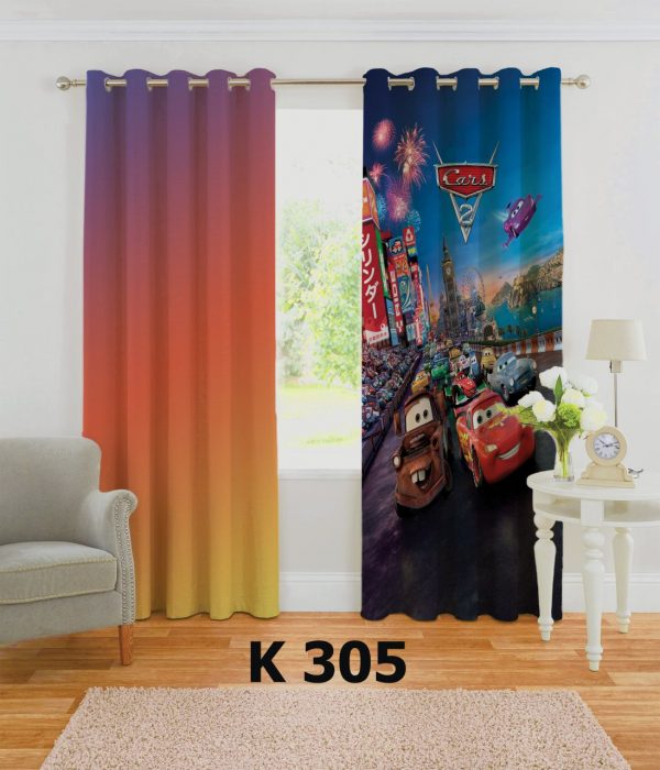 پرده چاپی طرح ماشینها K305