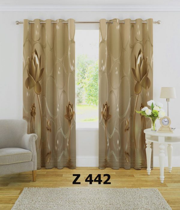 پرده چاپی طرح گل Z442