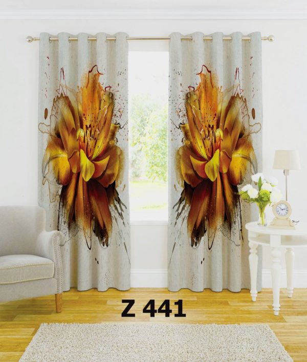 پرده چاپی طرح گل Z441