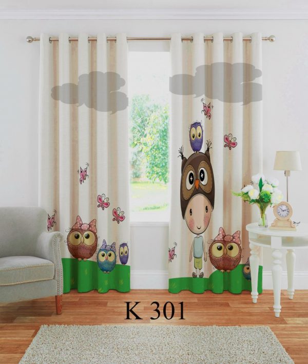 پرده چاپی طرح جغد K301