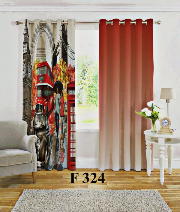 پرده چاپی طرح شهر F324