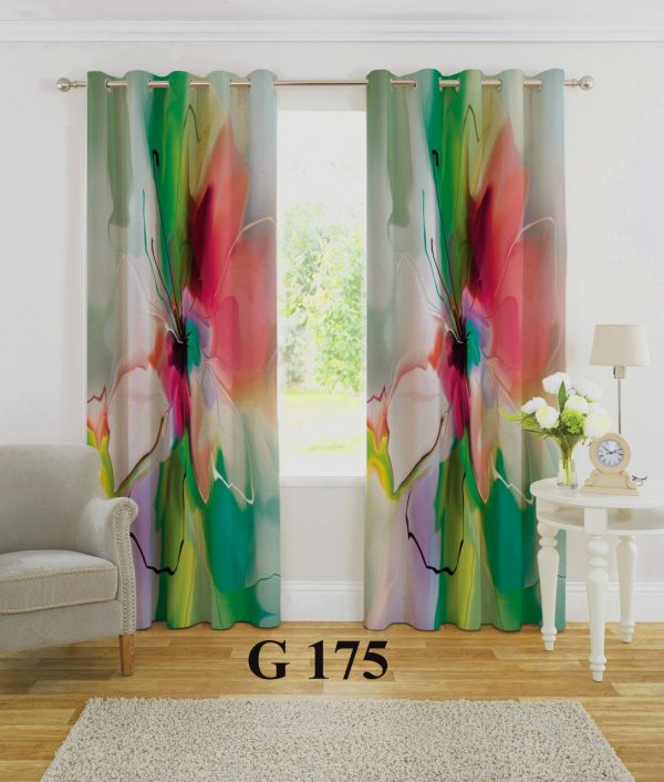 پرده چاپی طرح گل G175