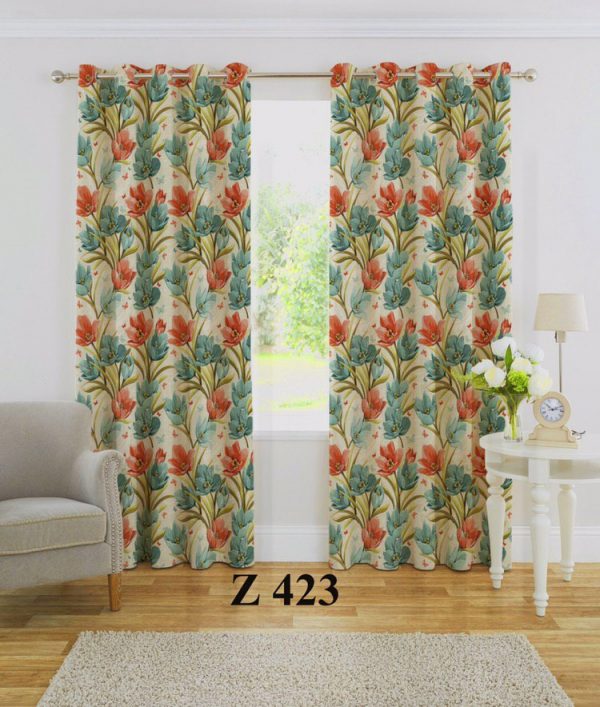 پرده چاپی طرح گل Z423