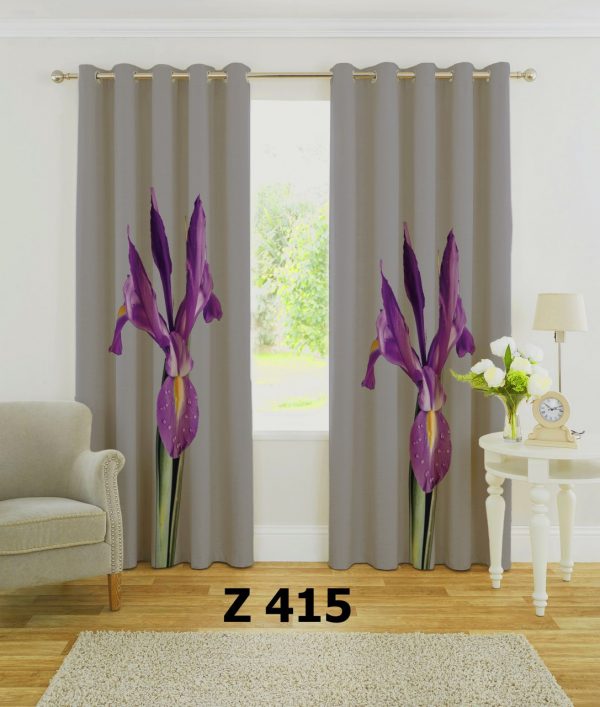 پرده چاپی طرح گل Z415