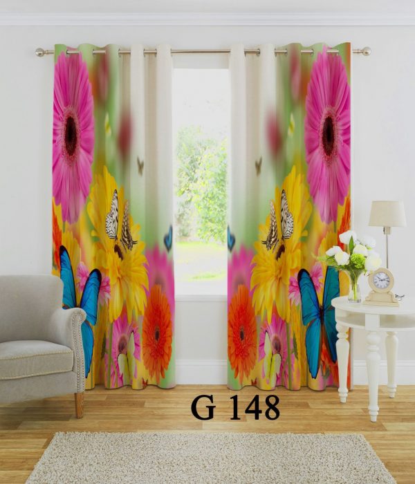 پرده چاپی طرح گل G148