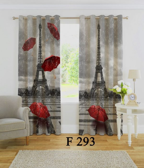 پرده چاپی طرح پاریس F293