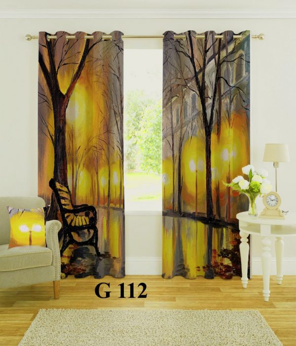 پرده چاپی طرح گل G112