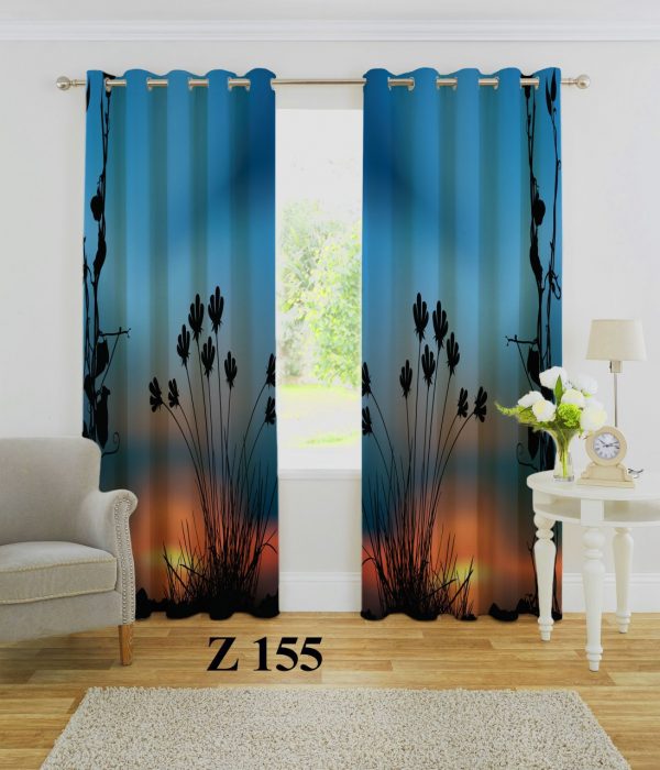 پرده چاپی طرح گل Z155