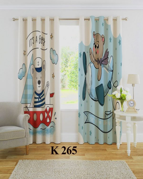 پرده چاپی طرح خرس K265