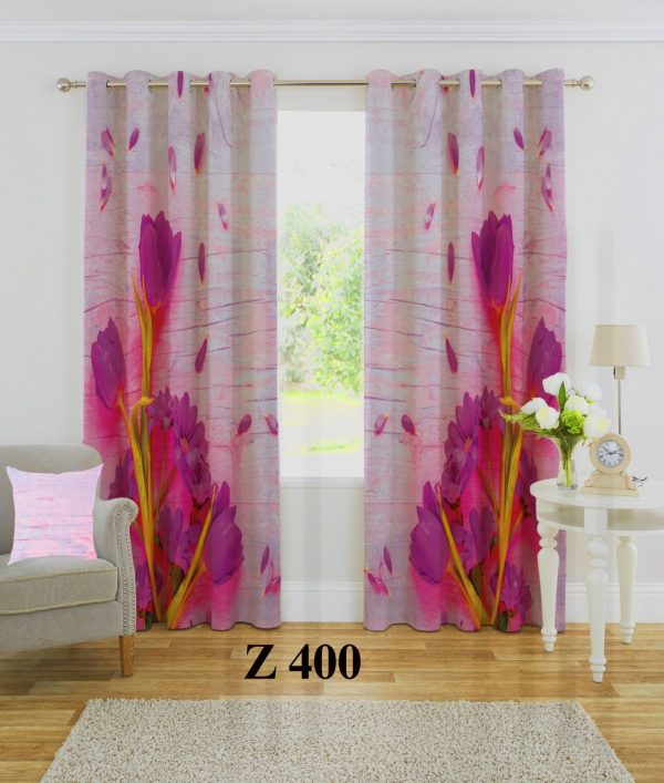 پرده چاپی طرح گل Z400
