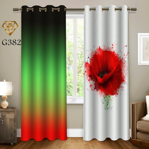 پرده چاپی طرح گل G382