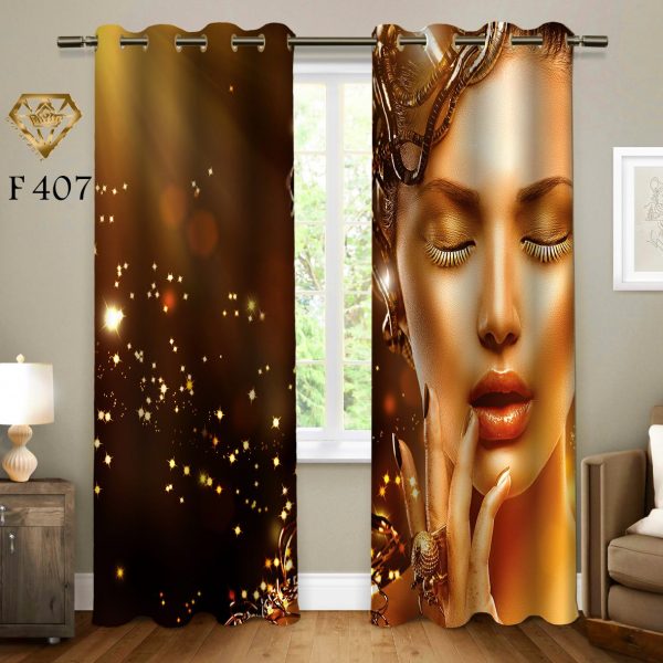 پرده چاپی طرح دختر F407