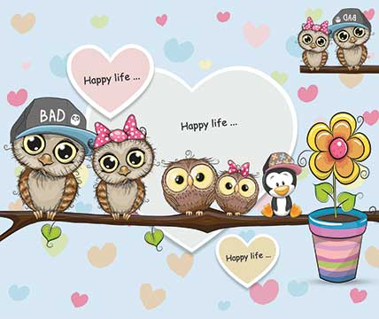 پوستر طرح جغد K3000