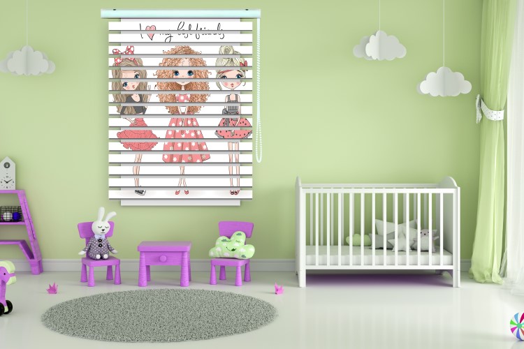 پرده زبرا طرح کودک (دختران) کد ZBK3001