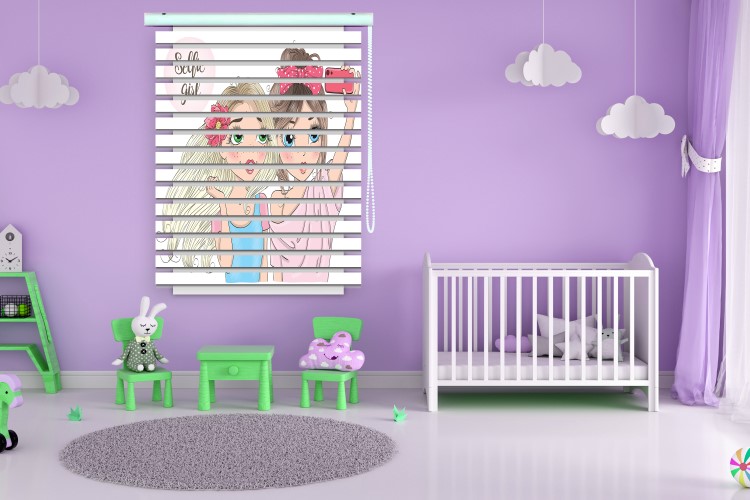 پرده زبرا طرح کودک (دختران) کد ZBK3002