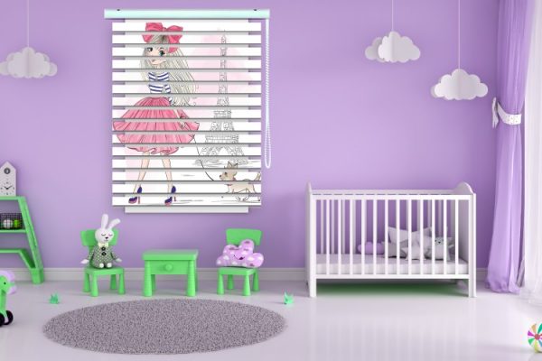 پرده زبرا طرح کودک (دختران) کد ZBK3003