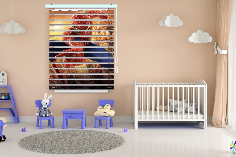 پرده زبرا طرح کودک (مرد عنکبوتی) کد ZBK3007