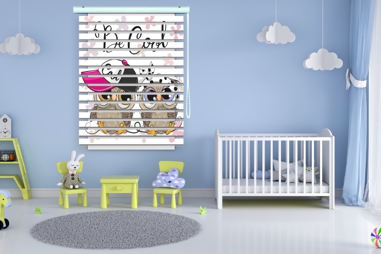 پرده زبرا طرح کودک (جغد) کد ZBK3009