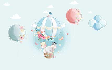 پوستر طرح بالن حیوانات K3012